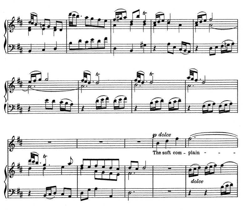 The soft complaining flute. Aria for Soprano. G.F....
