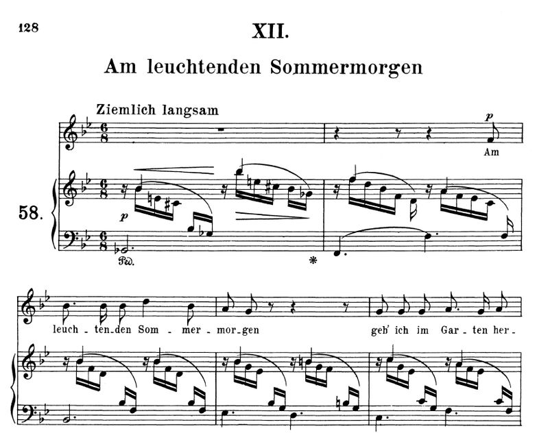 Am leuchtenden Sommermorgen, Op 48 No. 12,  B-Dur,...