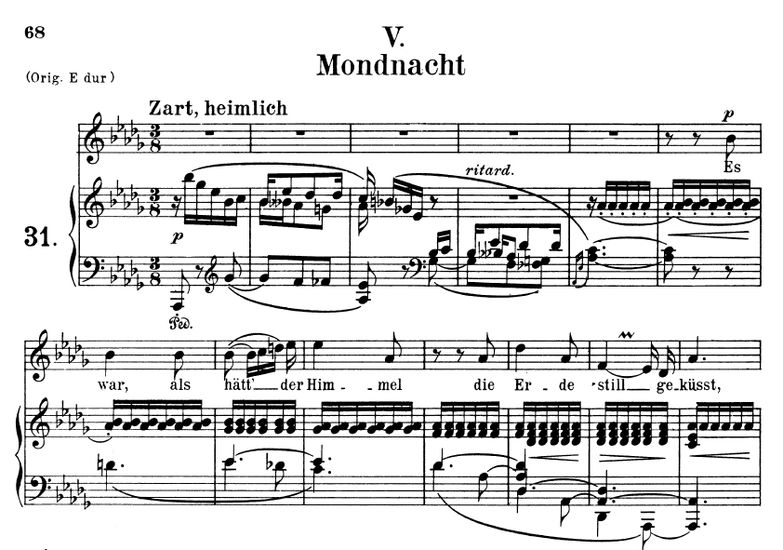 Mondnacht Op.39 No.5, Des-Dur, R.Schumann (Liederk...