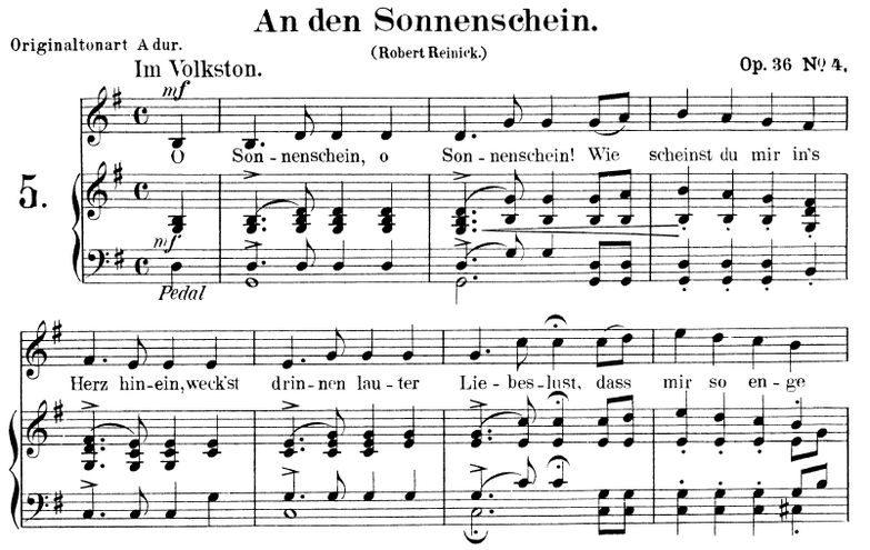 An den Sonnenschein Op.36 No.4,  G-Dur, R.Schumann...