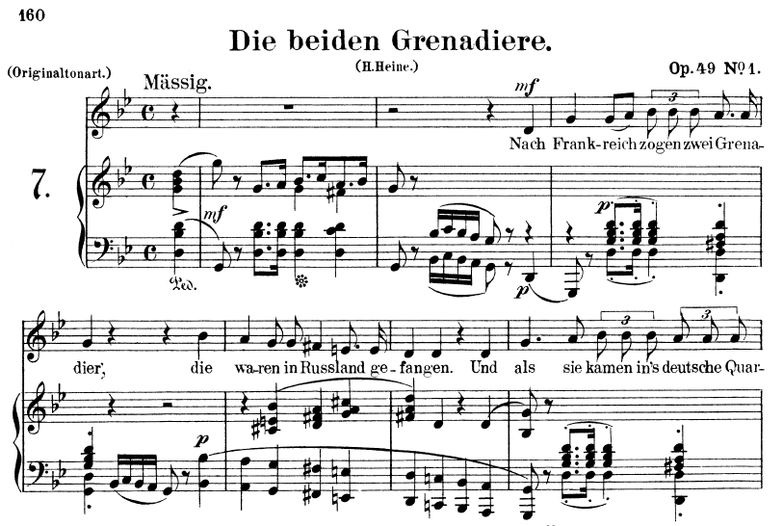 Die beiden Grenadiere Op.49 No.1 g-moll, R.Schuman...