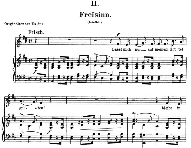 Freisinn Op. 25 No.2, D-Dur, R. Schumann (Myrten)....