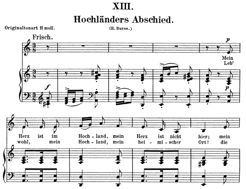 Hochländers Abschied Op.25 No.13 in A minor, R.Sch...