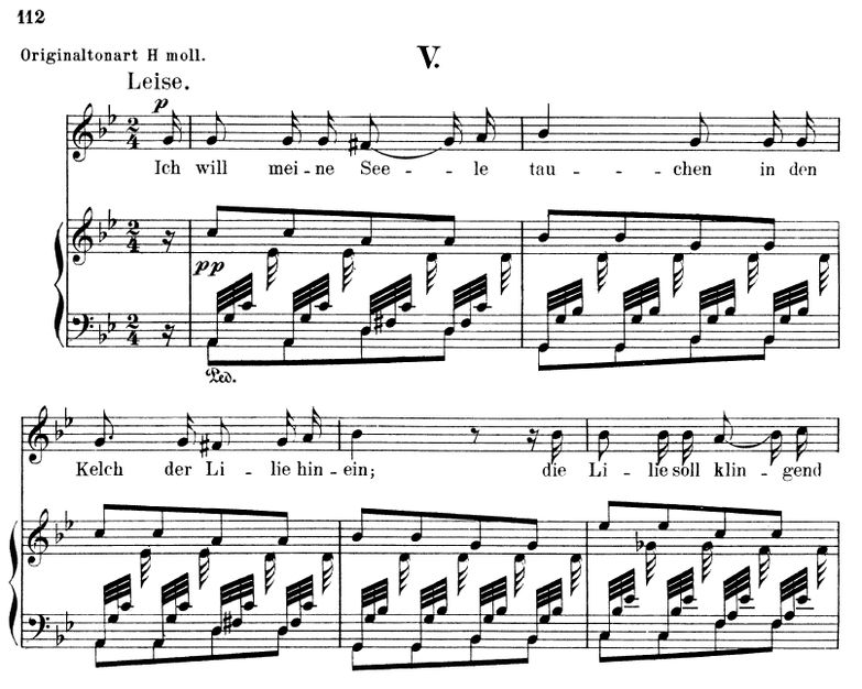 Ich will meine Seele tauchen Op. 48 No.5, g-moll, ...
