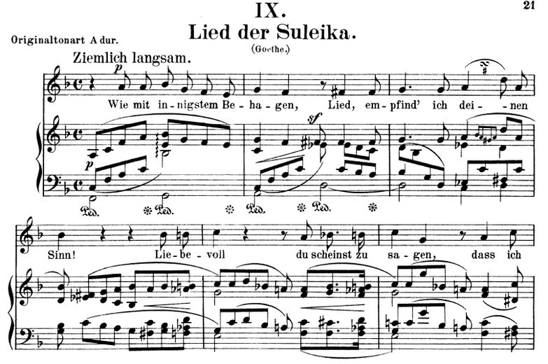 Lied der Suleika Op. 25 No.9, F-Dur,  R.Schumann. ...
