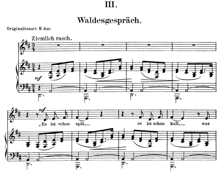 Waldesgeschpräch Op.39 No.3, D-Dur, R.Schumann (Li...