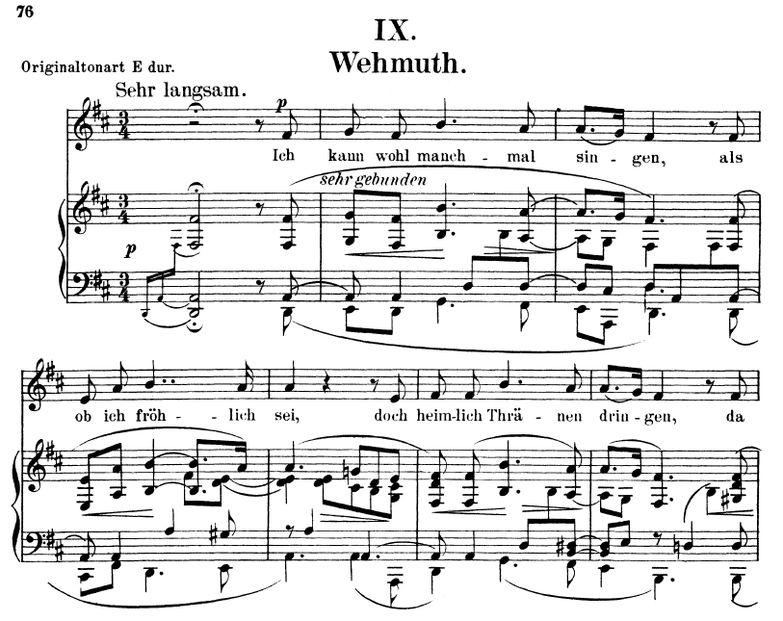 Wehmut Op.39 No.9, D-Dur, R.Schumann (Liederkreis)...