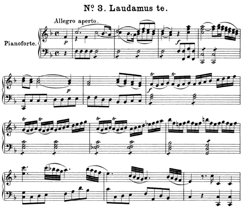 No.3 Laudamus te: Mezzo Soprano Solo and Piano. Gr...