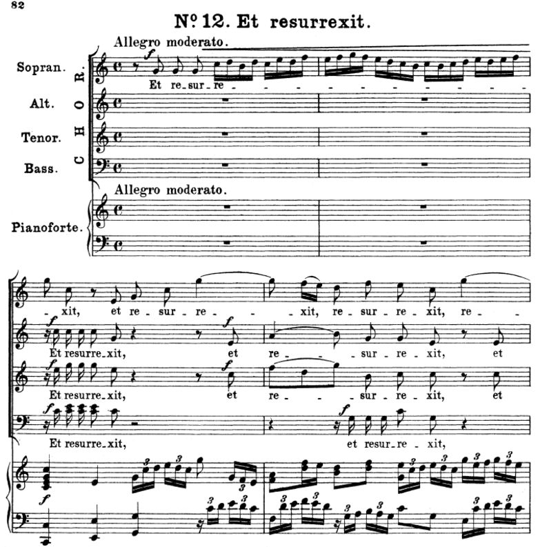 No.12 Et ressurexit: Choir SATB and Piano. Great M...