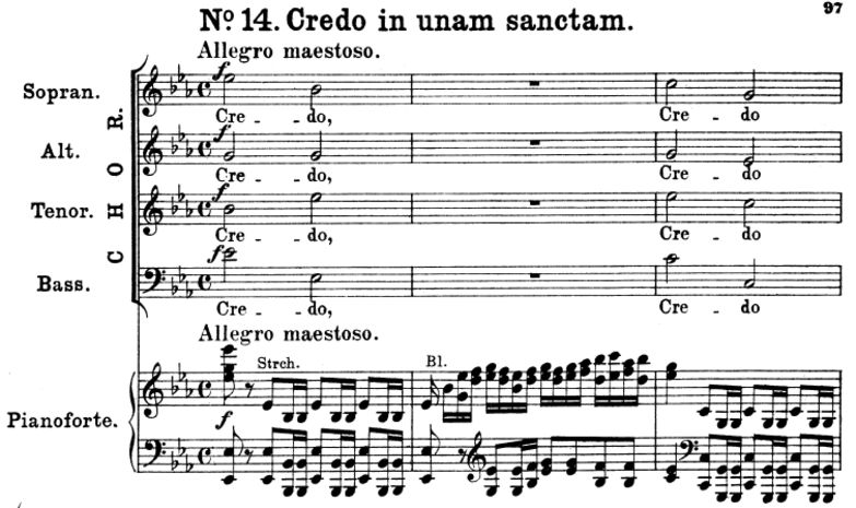 No.14 Credo in unam sanctam: Choir SATB and Piano....