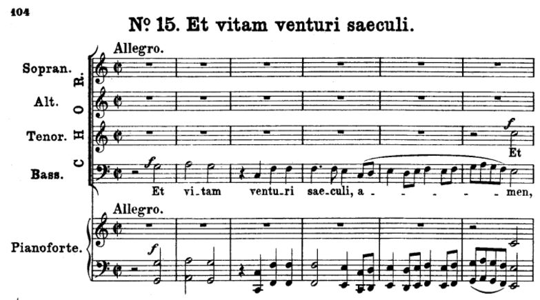 No.15 Et vitam venturi saeculi: Choir SATB and Pia...