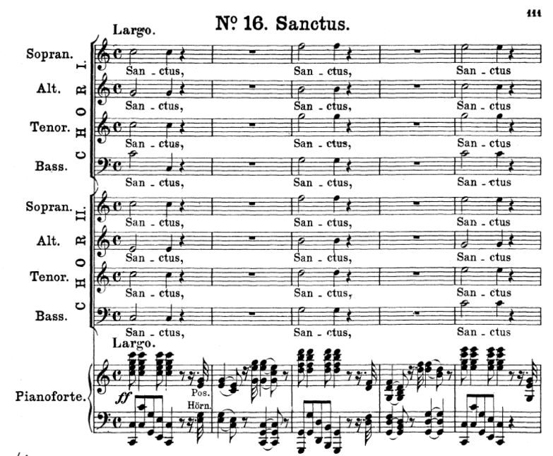 No.16 Sanctus & hosanna: Double Choir SATB and Pia...