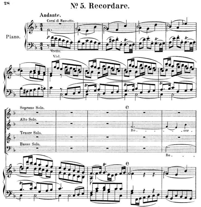 No.5 Recordare: Solo Quartet SATB and Piano. Requi...