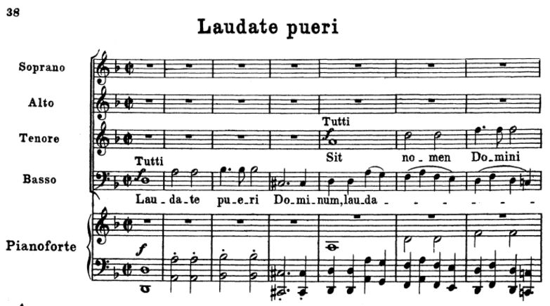 No.4 Laudate pueri: Choir SATB and Piano. Vesperae...