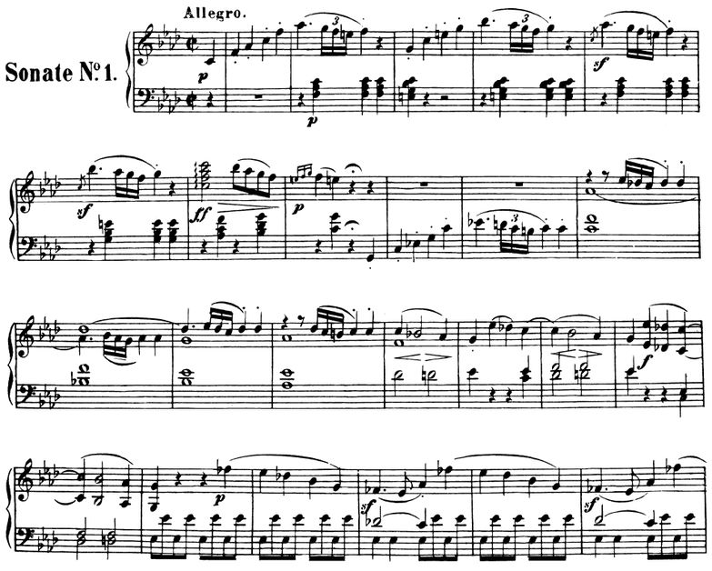 Piano Sonata No.1, Op.2 No. 1 in F minor. Urtext, ...