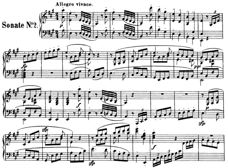 Piano Sonata No.2, Op.2 No.2 in A Major. Urtext, E...