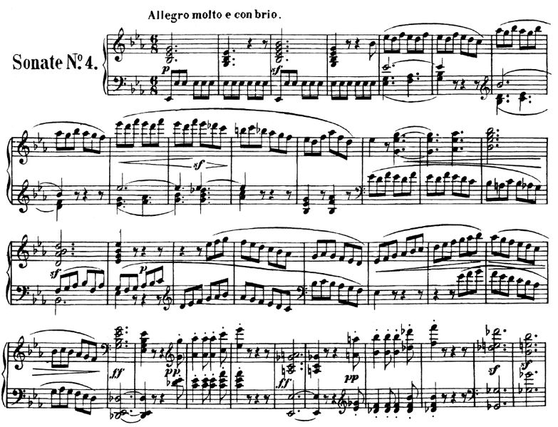 Piano Sonata No.4, Op.7 in E-Flat Major. Urtext, E...
