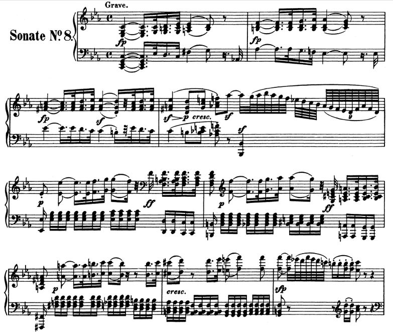 Piano Sonata No.8, Op.13 in C Minor. Urtext, Ed. B...