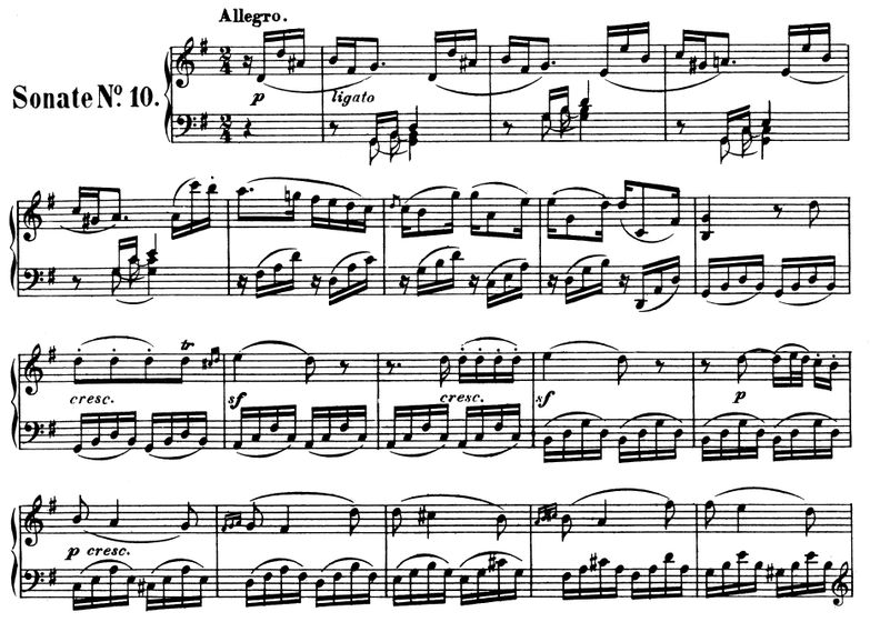 Piano Sonata No.10, Op.14 No.2 in G Major. Urtext,...