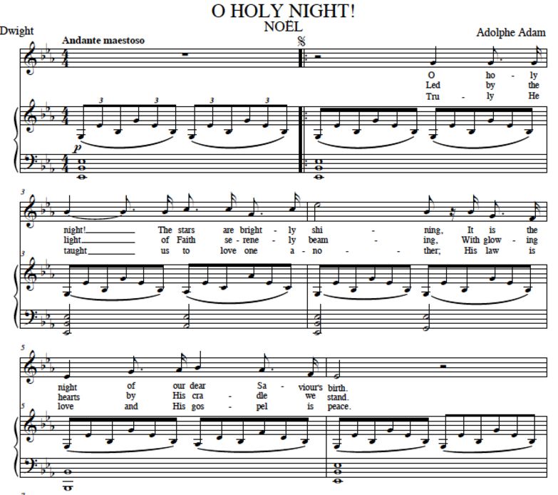 O Holy Night (Noël).Transposition in E Flat Major ...