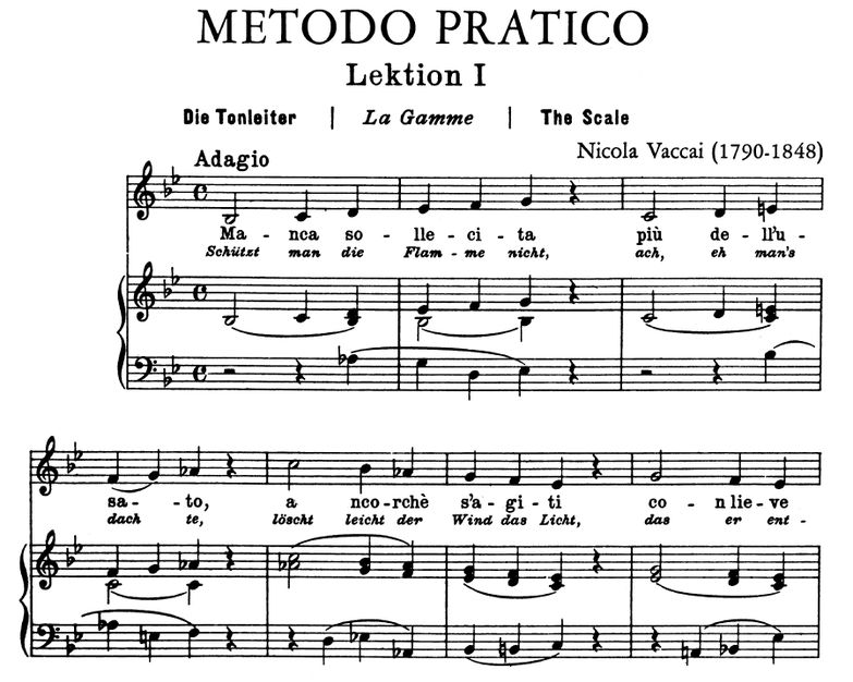 Sheet Music Download: Vaccai Practical Method for ...