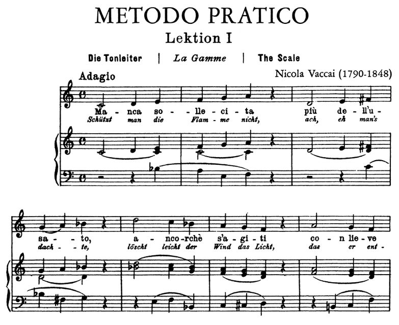 Vaccai Practical Method for Medium Voice (Mittlere...