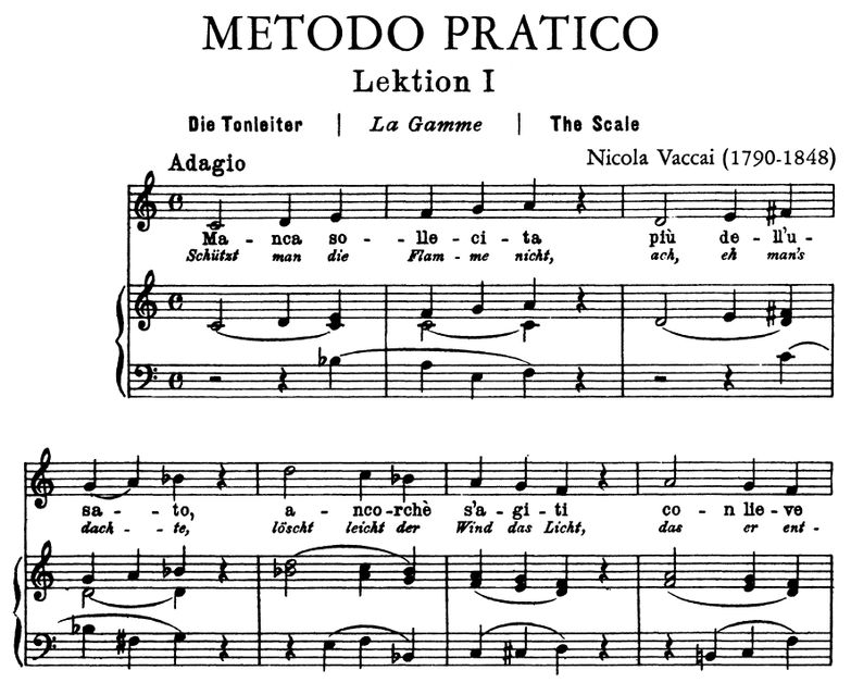 Sheet Music Download (Free) : Vaccai Practical Met...