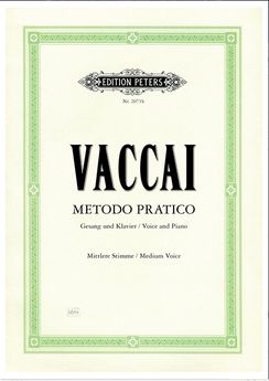 Vaccai Practical Method, Peters ed. For Medium Voi...