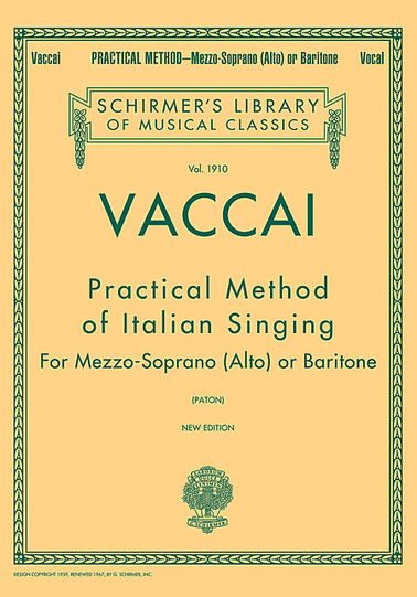Vaccai Practical method, Schirmer Ed. for Mezzo/Ba...