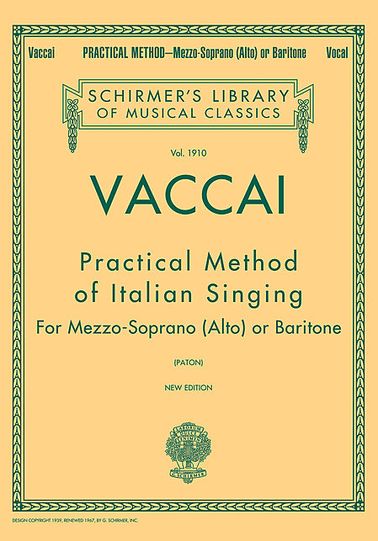 Vaccai Practical method, Schirmer Ed. for Mezzo/Ba...