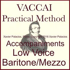 Vaccai Practical Method, Accompaniments for Low Vo...