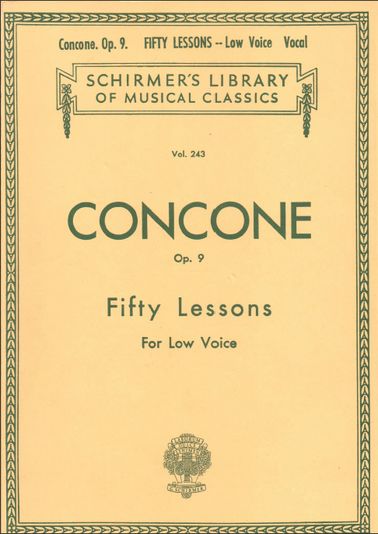 Concone Op. 9 Low Voice. First Lesson in B-Flat Ma...