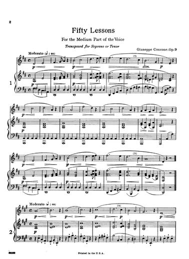 Concone Op. 9 High Voice (High Soprano/Tenor). Fir...