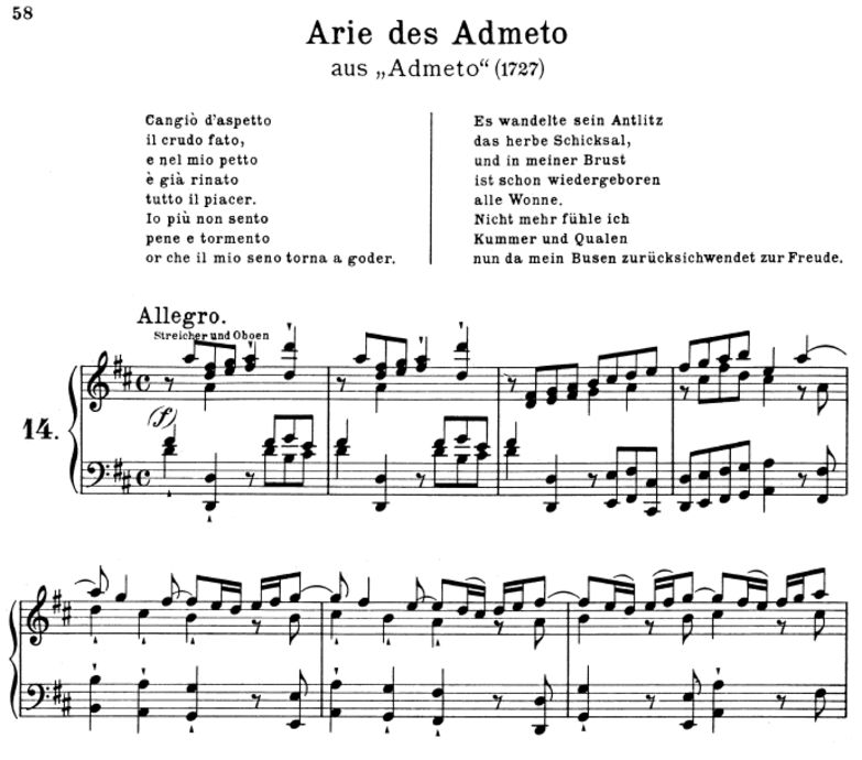 Cangiò d'aspetto: Contralto Aria (Admeto) in D Maj...