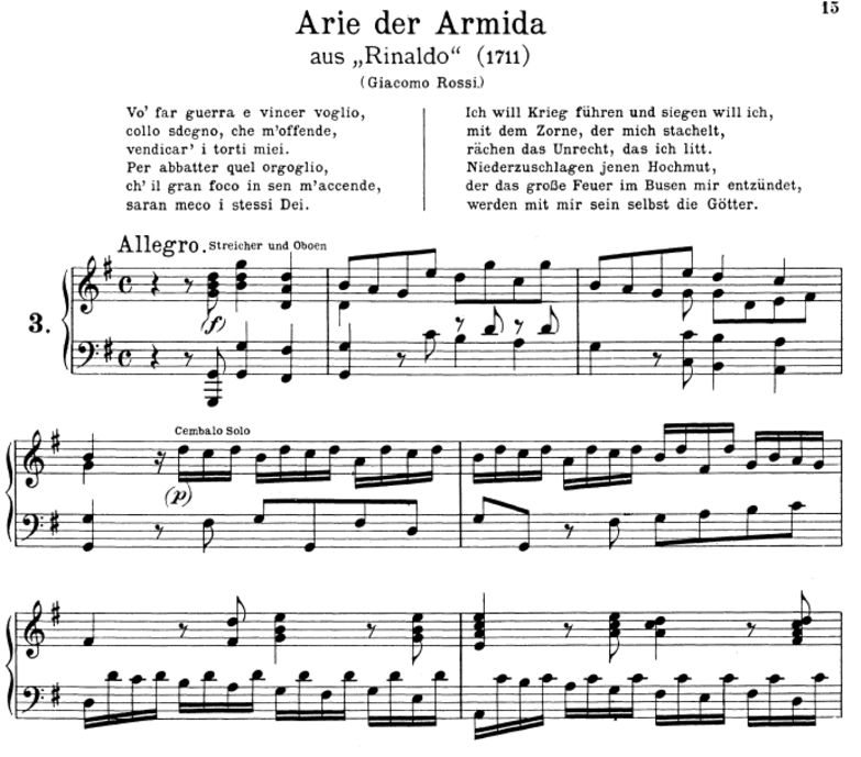 Vo far guerra: Soprano Aria (Armida) in G Major (o...