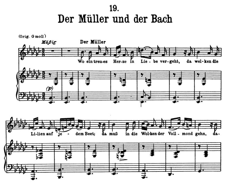 Der Müller und der Bach, D.975-19, es-moll (Die sc...