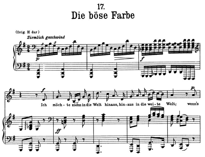 Die böse farbe, D.795-10, G-Dur. F. Schubert (Die ...