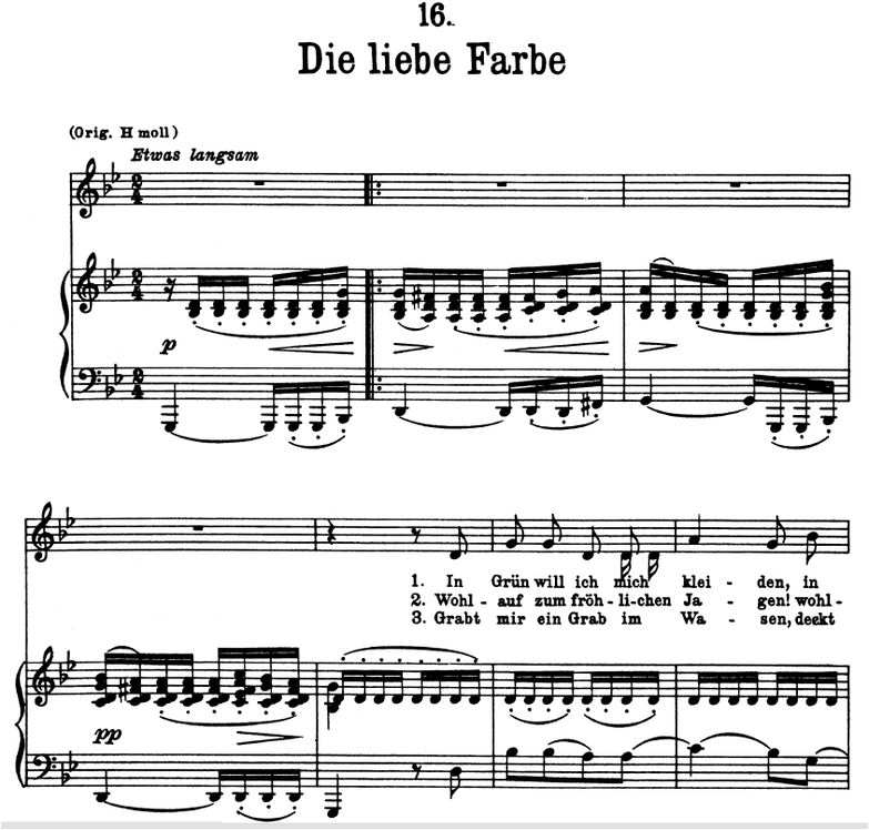 Die Liebe Farbe, D.795-16, g-moll. F. Schubert (Di...