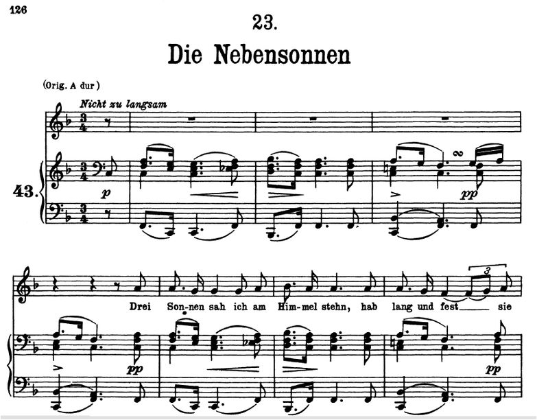 Die Nebensonnen, D.911-23, F-Dur. F. Schubert (Win...
