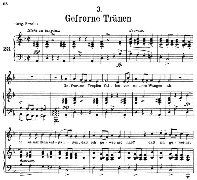 Gefrorne Tränen D.911-3, d-moll. F. Schubert (Wint...