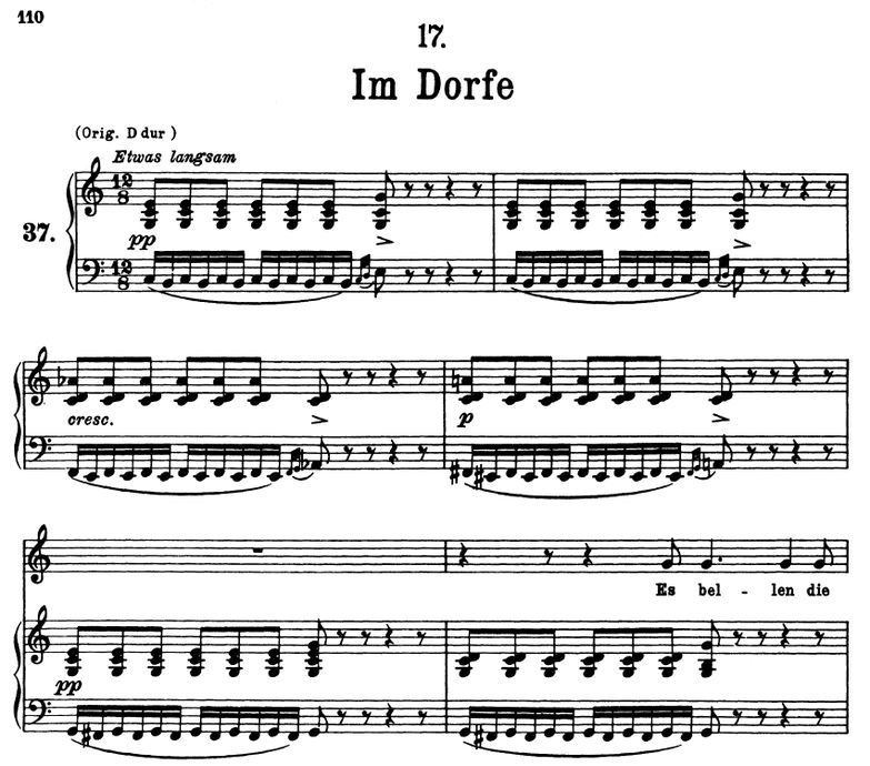 Im Dorfe D.911-17, C-Dur. F. Schubert. Peters Frie...