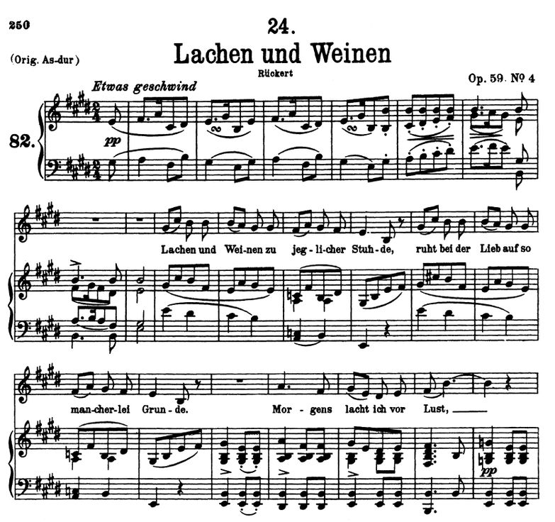 Lachen und Weinen D.777, E-Dur. F. Schubert. Peter...