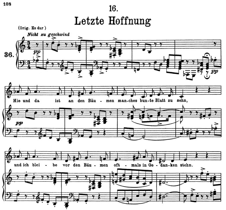 Letzte Hoffnung D.911-16, C-Dur. F. Schubert. Pete...