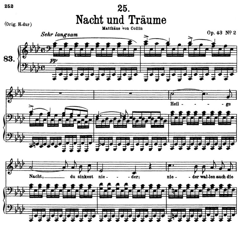 Nacht und Träume D.827, As-Dur. F. Schubert. Peter...