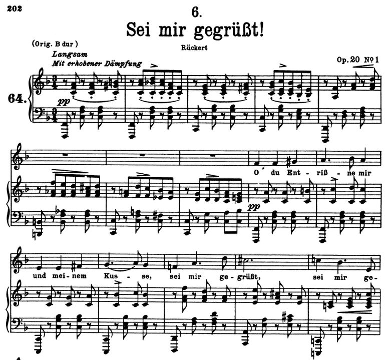 Sei mir gegrüsst! D.741, G-Dur. F. Schubert. Peter...