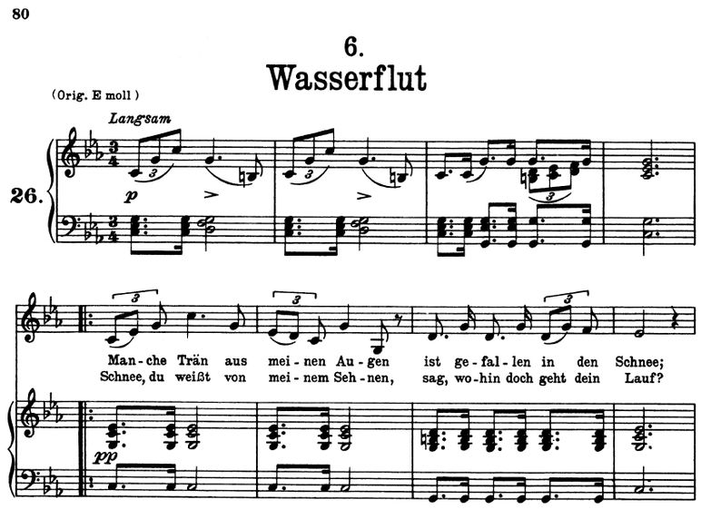 Wasserflut D.911-6, c-moll. F. Schubert (Winterrei...