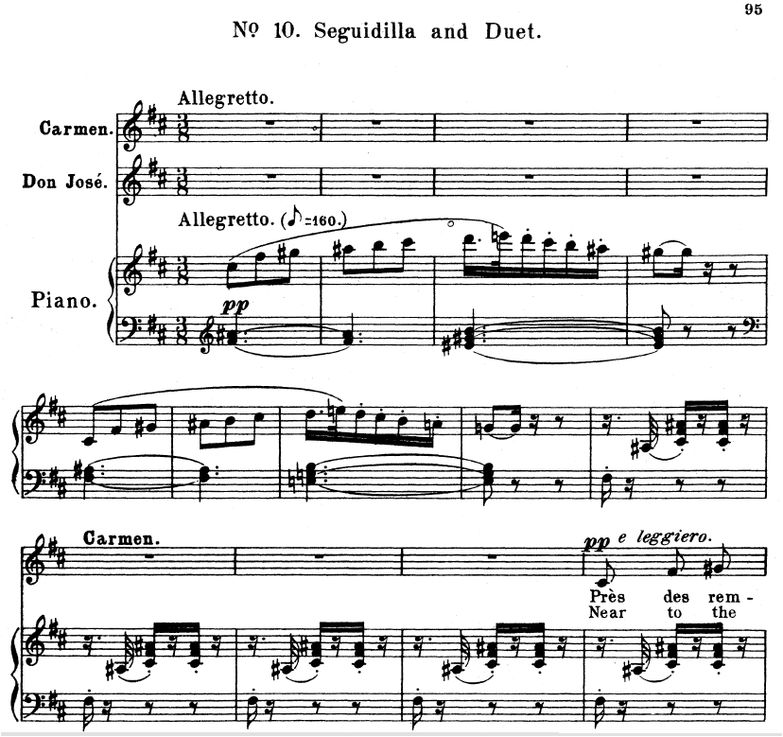 Près des remparts de Séville. Aria for Soprano or ...