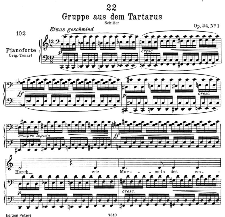 Gruppe aus dem Tartarus D.583. C-Dur, F. Schubert....
