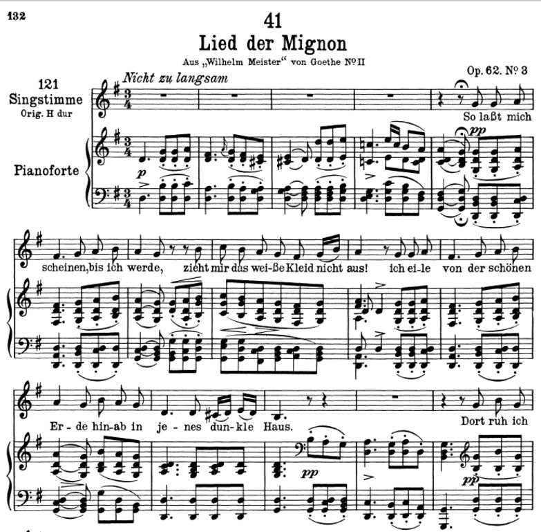 Lied der Mignon D.877-3 "So lasst mich scheinen", ...