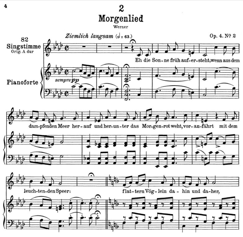 Morgenlied D.685, F-Dur, F. Schubert. Peters Fried...